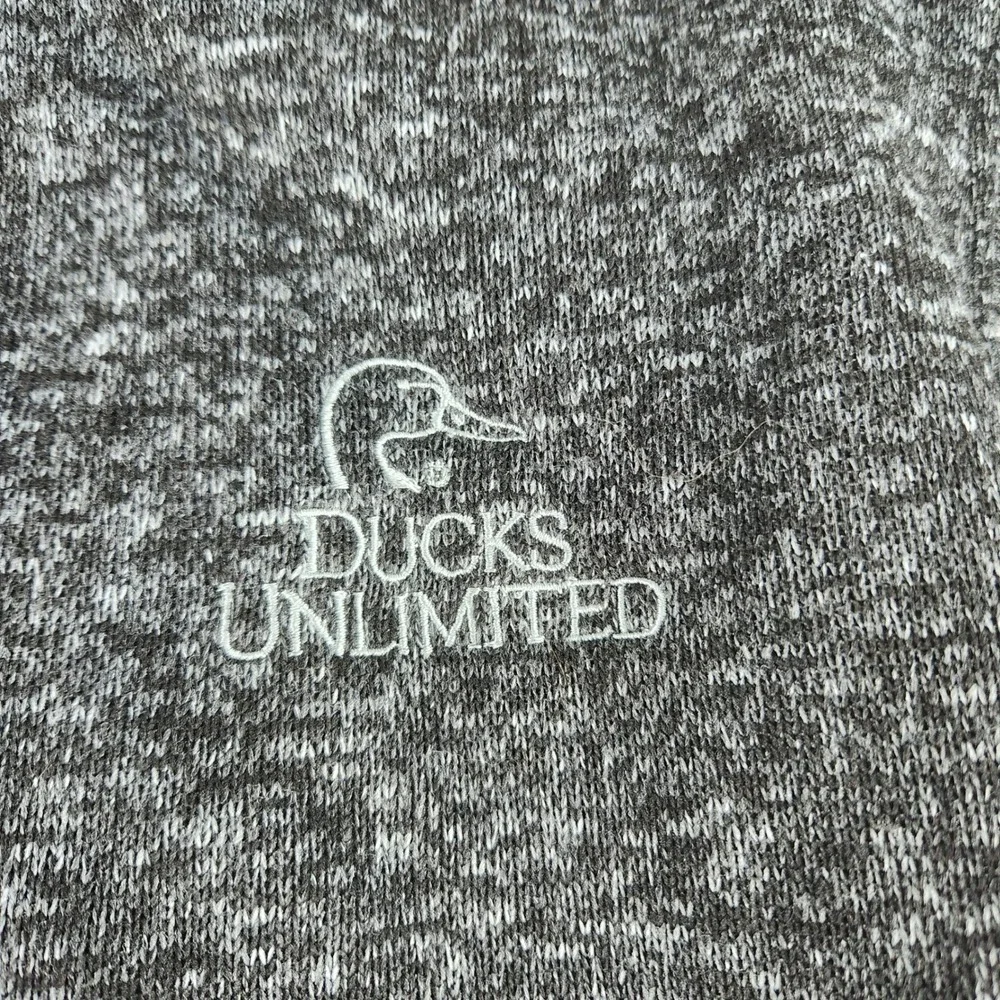 Ducks Unlimited Mens Full Zip Sweater Fleece Jacket Charcoal Gray Large Outdoor